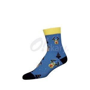 Dámske sviatočné vianočné ponožky JJW O!skary 36-41 modrá 39-41