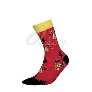 Pánske sviatočné vianočné ponožky JJW O!skary červená 43-46