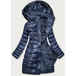 Tmavomodrá ľahká dámska zimná prešívaná bunda (Z2780-2) tmavo modrá 46