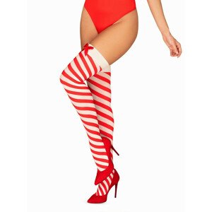 Vianočné pančuchy Kissmas stockings - Obsessive S/M červená
