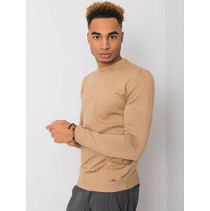 Tmavo béžový sveter pre mužov LIWALI XL