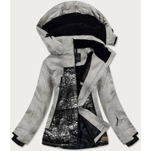 Šedá dámska zimná športová bunda (B2373) šedá L (40)