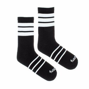 Veselé ponožky 431078 - Fusakle čierna s bielou 43/46