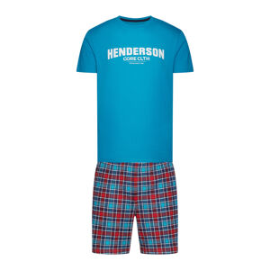 Pánske pyžamo 38874 Ľud - Henderson sv.modrá a červená L