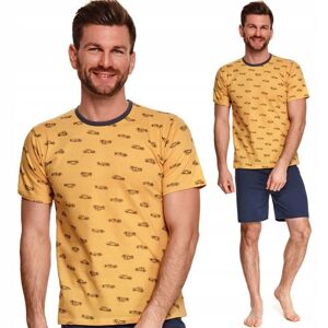 Pánske pyžamo Max 072 - Taro žltá - sivá XL