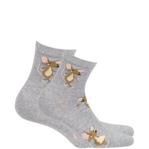 Dámske vzorované ponožky WOMAN hnědá 36-38