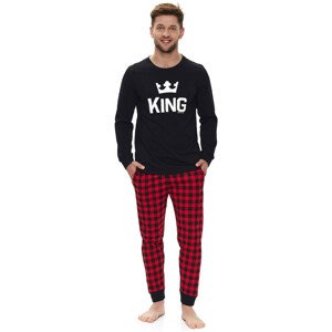 Pánske pyžamo PMB.9761 - Dn-nightwear čierno-červená XL