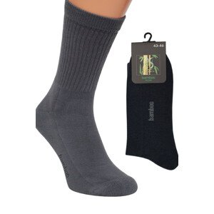 Ponožky BAMBUS Polofroté čierna 43-46