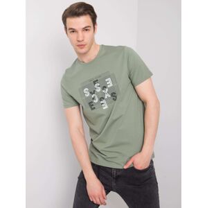 Pánske tričko s potlačou 0000151 - FPrice khaki-tm.zelená L