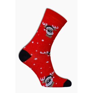 Dámske vianočné ponožky červená 35-37