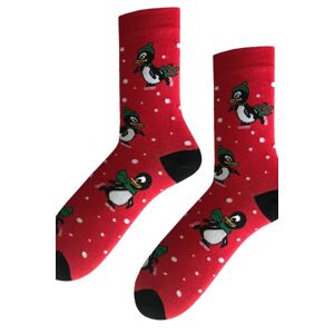 Dámske vianočné ponožky červená 35-37
