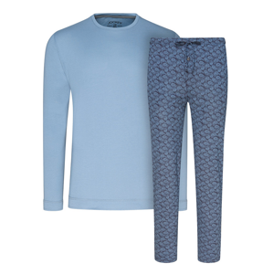 Pánske pyžamo 500002 454 - JOCKEY modrá s potlačou L