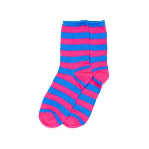 Pruhované bavlnené ponožky 2-pack ružovej a modrej 40-41