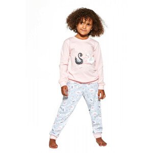 Dívčí pyžamo 390/143 Swan 2 - CORNETTE růžová - šedá 164