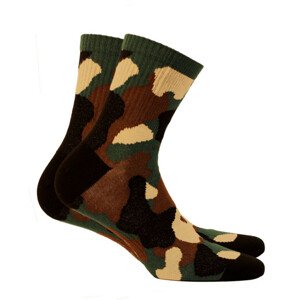 Krátke pánske/chlapčenské vzorované ponožky AG+ zelená 39/41