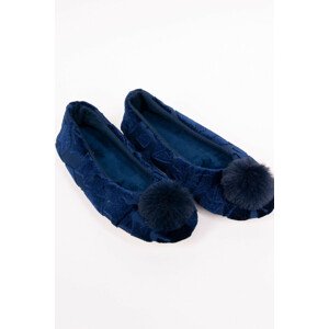 Dámske papuče baleríny so vzorom hviezdičiek OBL-0090 tmavo modrá 38-39