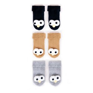 Yoclub Bavlnené chlapčenské froté ponožky Vzory Farby 3-pack SKA-0049C-AA0B Viacfarebné 14-16