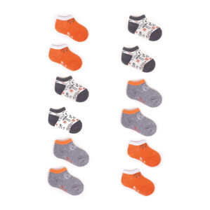 Yoclub Ankle Cotton Boys' Socks Patterns Colors 6-pack SK-08/6PAK/BOY/001 Grey 20-22