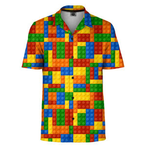 Mr. Gugu & Miss Go Blocks Shirt Sh-Man-Sht2062 Yellow XL