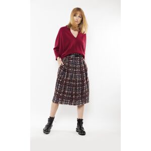 Deni Cler Milano-Skirt W-DS-7167-86-D7-39-1 Red/Grey 42