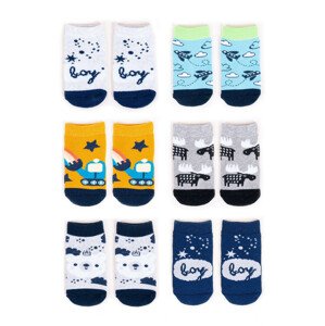 Yoclub Froté ponožky pre deti SKF-0002C-AA00 Viacfarebné 0-3 měsíce