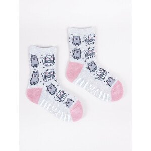 Yoclub Detské poloterry bavlnené ponožky SKA-0020G-AA0A Viacfarebné 20-22
