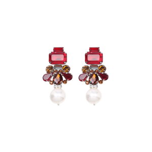 Tatami Earrings Shine Like A Star We1745R Red 5,5 cm x 2,5 cm
