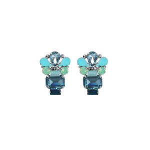 Tatami Earrings Shine Like A Star We1747I Indian Blue 4 cm x 3 cm