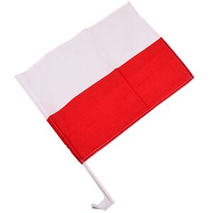 Automobilová vlajka Poľsko bez znaku 30x45 cm - SPORTECH one size červená-biela