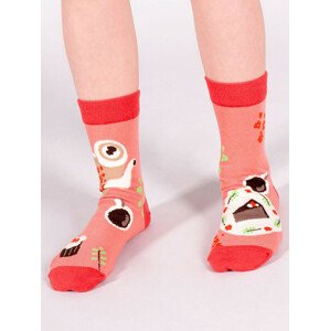 Yoclub Bavlnené ponožky Vzory Farby SK-54/UNI/029 Pink