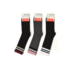 Ponožky s pruhovanú štruktúrou a prúžky zmes farieb 37-41