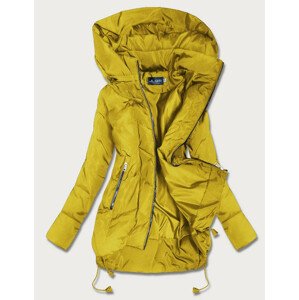 Žltá trapézová dámska bunda (959) farba: žltá, veľkosť: 52