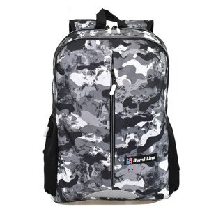 Semiline Backpack J4671-1 Grey/Black 43 cm x 30 cm x 13 cm