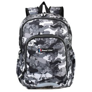 Semiline Backpack J4673-1 Grey/Black 43 cm x 30 cm x 13 cm
