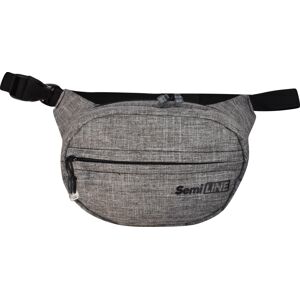 Semiline Waist Bag 1777-1 Grey/Black 13 cm x 21 cm x 7 cm