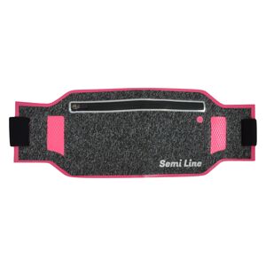 Semiline Waist Bag 3172-5 Grey/Pink 20 cm x 12 cm