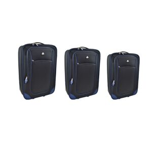 Semiline Suitcase Set 5454-7 Navy Blue/Black 20"24"28" veľkosť: 20"24"28"