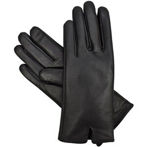 Semiline Dámske kožené antibakteriálne rukavice P8200 Black L