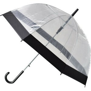 Semiline Dlhý priehľadný dáždnik s automatickým otváraním 2507-0 Transparent/Black Průměr 90