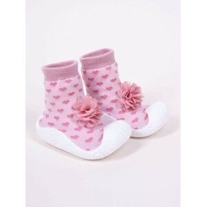 Yoclub Baby Anti-Skid Socks With Rubber Sole OB-134/GIR/001 Pink 20