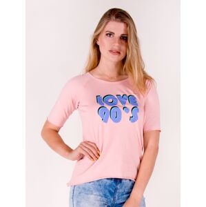 Yoclub Cotton T-Shirt Short Sleeve PK-007/TSH/WOM Pink L