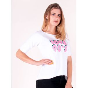 Yoclub Cotton T-Shirt Short Sleeve PK-008/TSH/WOM White S