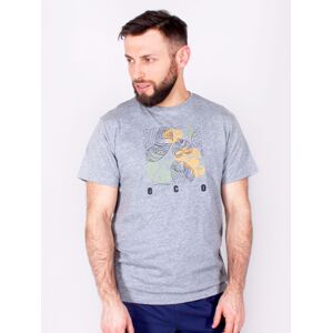 Yoclub Cotton T-Shirt Short Sleeve PM-024/TSH/MAN Grey XXL