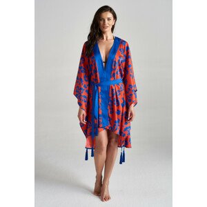 Suzana Perrez Cover Up Kimono Sybil Maldives Azure/Red OS