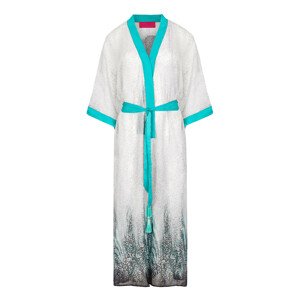 Suzana Perrez Cover Up Kimono Adele Turquoise/Light Grey OS