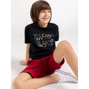 Volcano Regular Silhouette T-Shirt T-Kuler Junior B02467-S21 Black 146-152