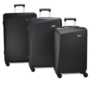 Semiline ABS Suitcases Set T5466 Black 20 inches 24 inches 28 inches veľkosť: 20 palcov 24 palcov 28 palcov