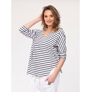 Look Made With Love T-shirt 124 Capri Stripes Navy Blue/White L / XL Pruhy Námořnická modrá/bílá