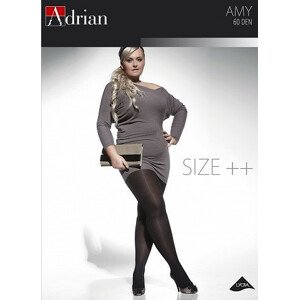 Dámske pančuchové nohavice Adrian Amy Size++ 60 deň 6-XXL nero / čierna 6-XXL