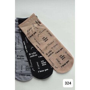 Dámske vzorované ponožky 324 grigio UNI